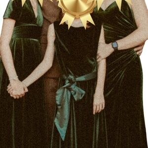 Handmade dress from used Reverly Fabric - Emerald 613 Size 9/10